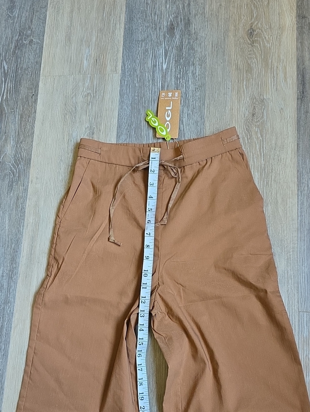 OGL Wide Leg Drawstring Pants — Brown - Picture 7 of 16